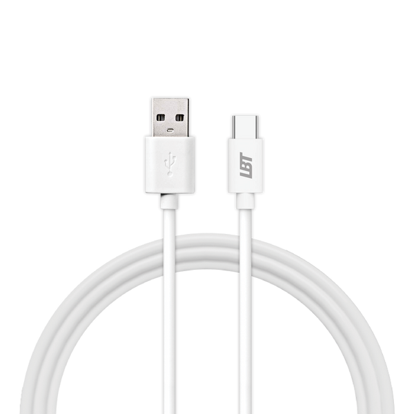 4 Ft. PVC White Cable (USB-A to USB-C)