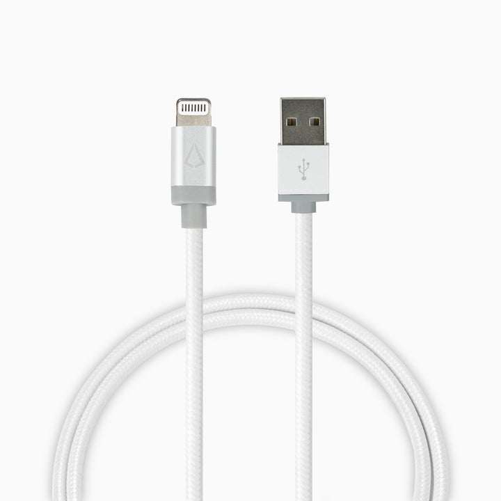 5 Ft. Braided White Cable (USB-A to Lightning)